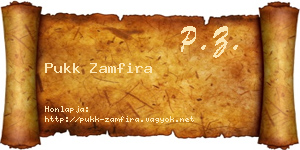 Pukk Zamfira névjegykártya